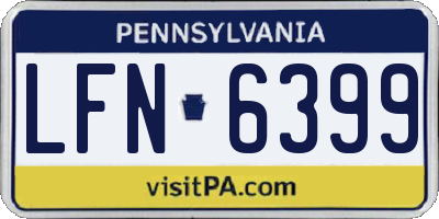 PA license plate LFN6399