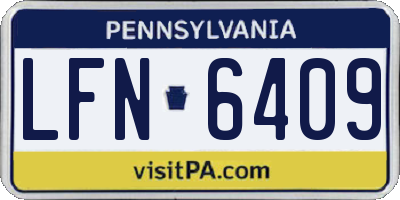 PA license plate LFN6409