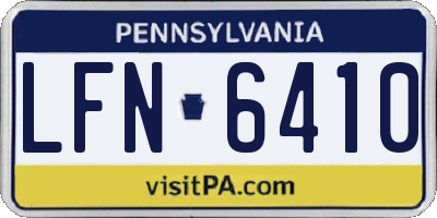 PA license plate LFN6410