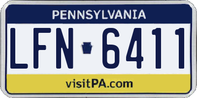 PA license plate LFN6411