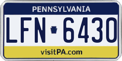 PA license plate LFN6430
