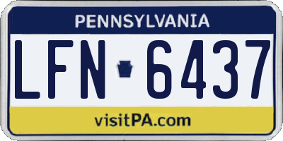 PA license plate LFN6437