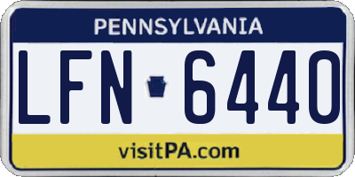 PA license plate LFN6440