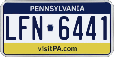 PA license plate LFN6441