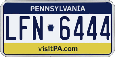 PA license plate LFN6444