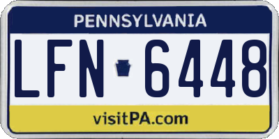 PA license plate LFN6448