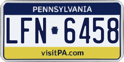 PA license plate LFN6458