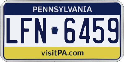 PA license plate LFN6459