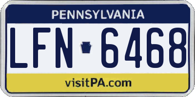 PA license plate LFN6468