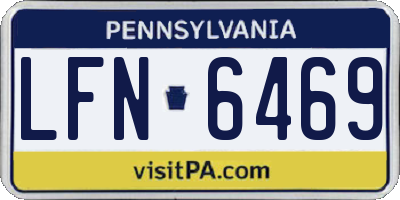 PA license plate LFN6469