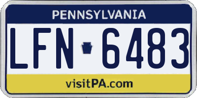 PA license plate LFN6483