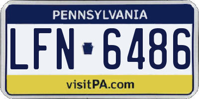 PA license plate LFN6486