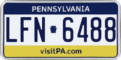 PA license plate LFN6488