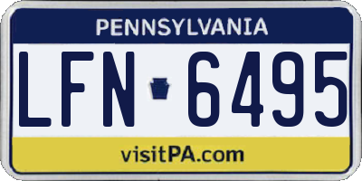PA license plate LFN6495