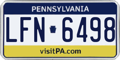PA license plate LFN6498
