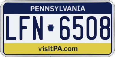 PA license plate LFN6508