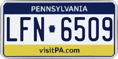 PA license plate LFN6509