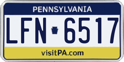 PA license plate LFN6517