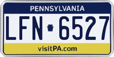 PA license plate LFN6527