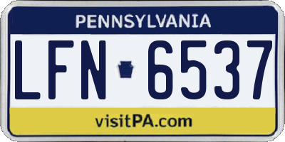 PA license plate LFN6537