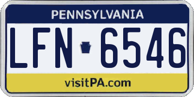 PA license plate LFN6546