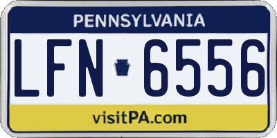 PA license plate LFN6556