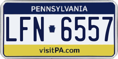 PA license plate LFN6557