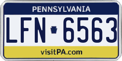 PA license plate LFN6563
