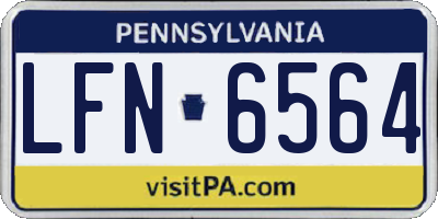 PA license plate LFN6564