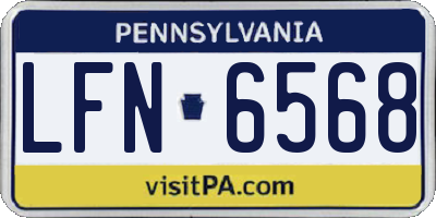 PA license plate LFN6568