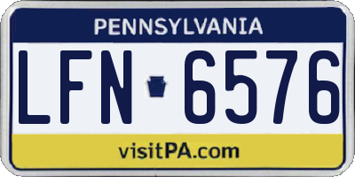 PA license plate LFN6576