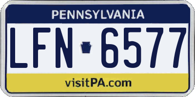 PA license plate LFN6577