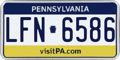 PA license plate LFN6586