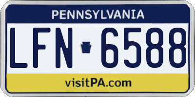 PA license plate LFN6588