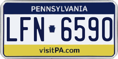 PA license plate LFN6590