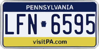 PA license plate LFN6595