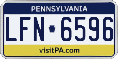 PA license plate LFN6596