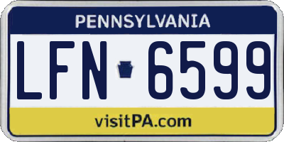 PA license plate LFN6599