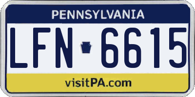 PA license plate LFN6615