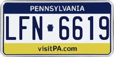 PA license plate LFN6619