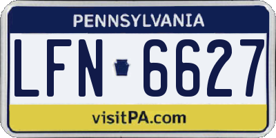 PA license plate LFN6627