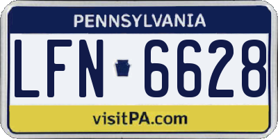 PA license plate LFN6628