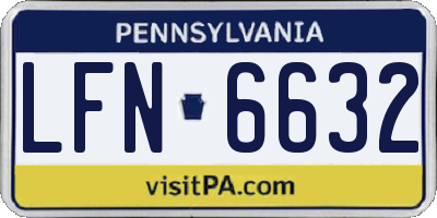 PA license plate LFN6632