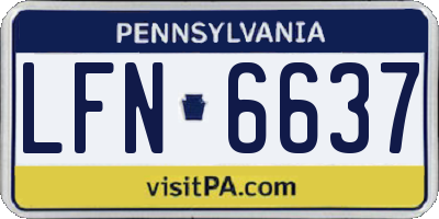 PA license plate LFN6637