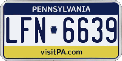 PA license plate LFN6639