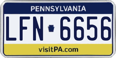 PA license plate LFN6656