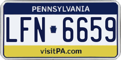 PA license plate LFN6659