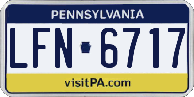 PA license plate LFN6717