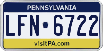 PA license plate LFN6722