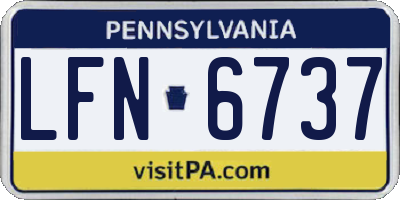PA license plate LFN6737
